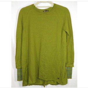 Loro Piana Green Layered Look Cashmere Sweater Women's Size Medium